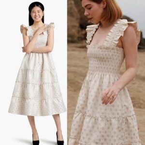 Hill House Home NWT Gold Jacquard Ellie Nap Dress